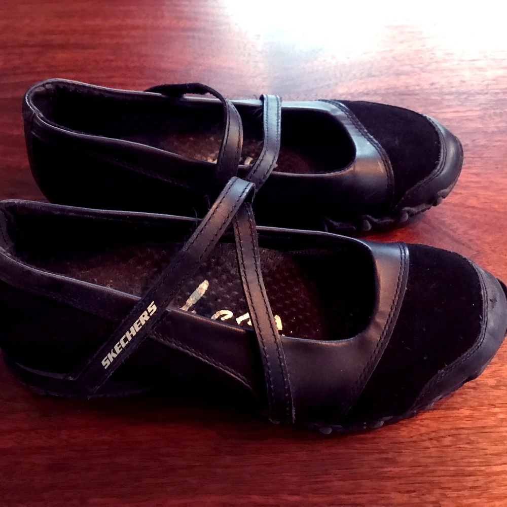 WOMENS SKETCHERS BLACK Mary Jane - STEP UP Size 6